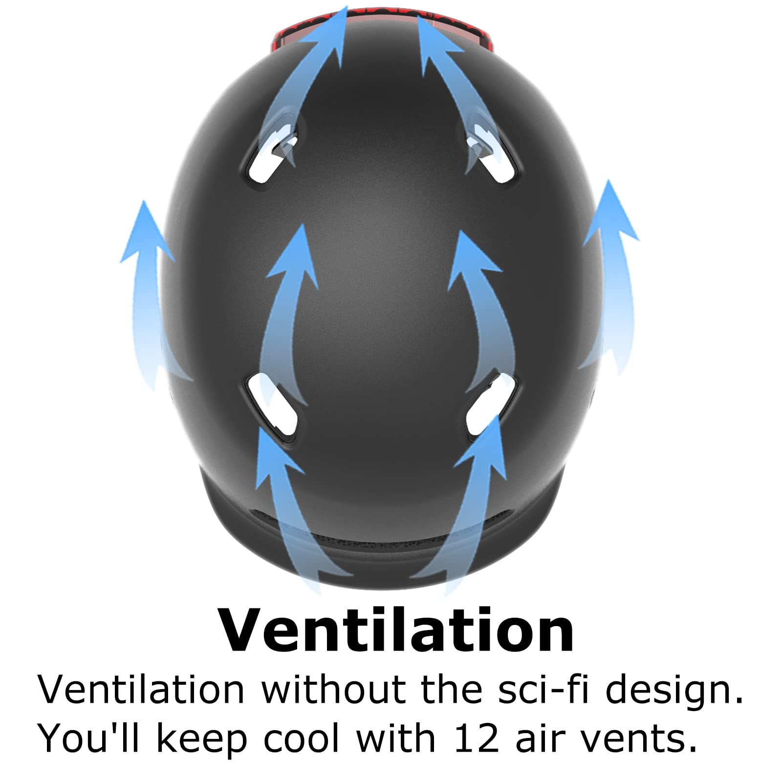 Smart4u SH50 Smart Bike Helmet with LED Lights - CPSC & CE Certified Lightweight Cycling Helmet for Adults (Men/Women) - Brake Warning & Rear Safety Light - Perfect for Urban Commuting, Road Biking & Night Riding