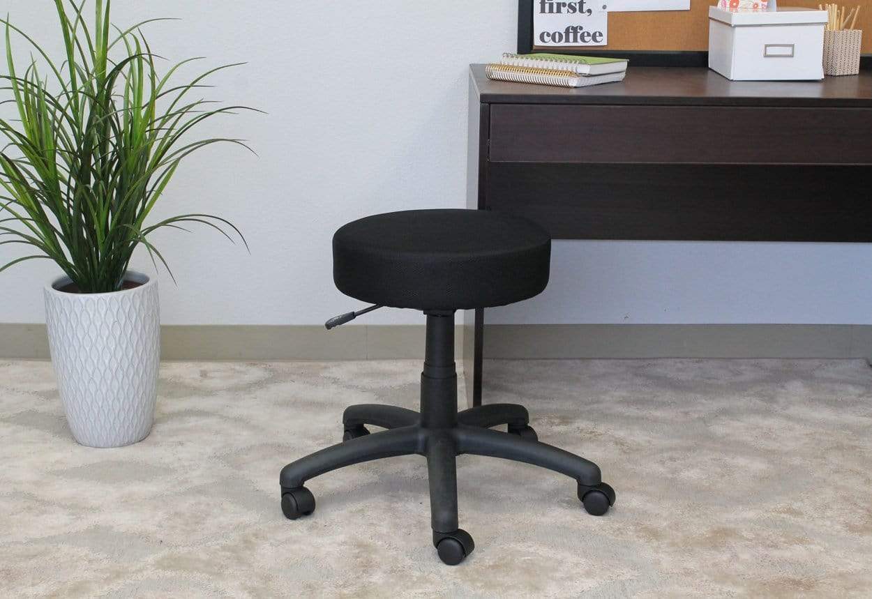 Boss The DOT Stool [B210 BK] - Modern Bar Stool for Kitchen Island, Dining Counter & Home Decor - Adjustable Height & Sleek Black Design