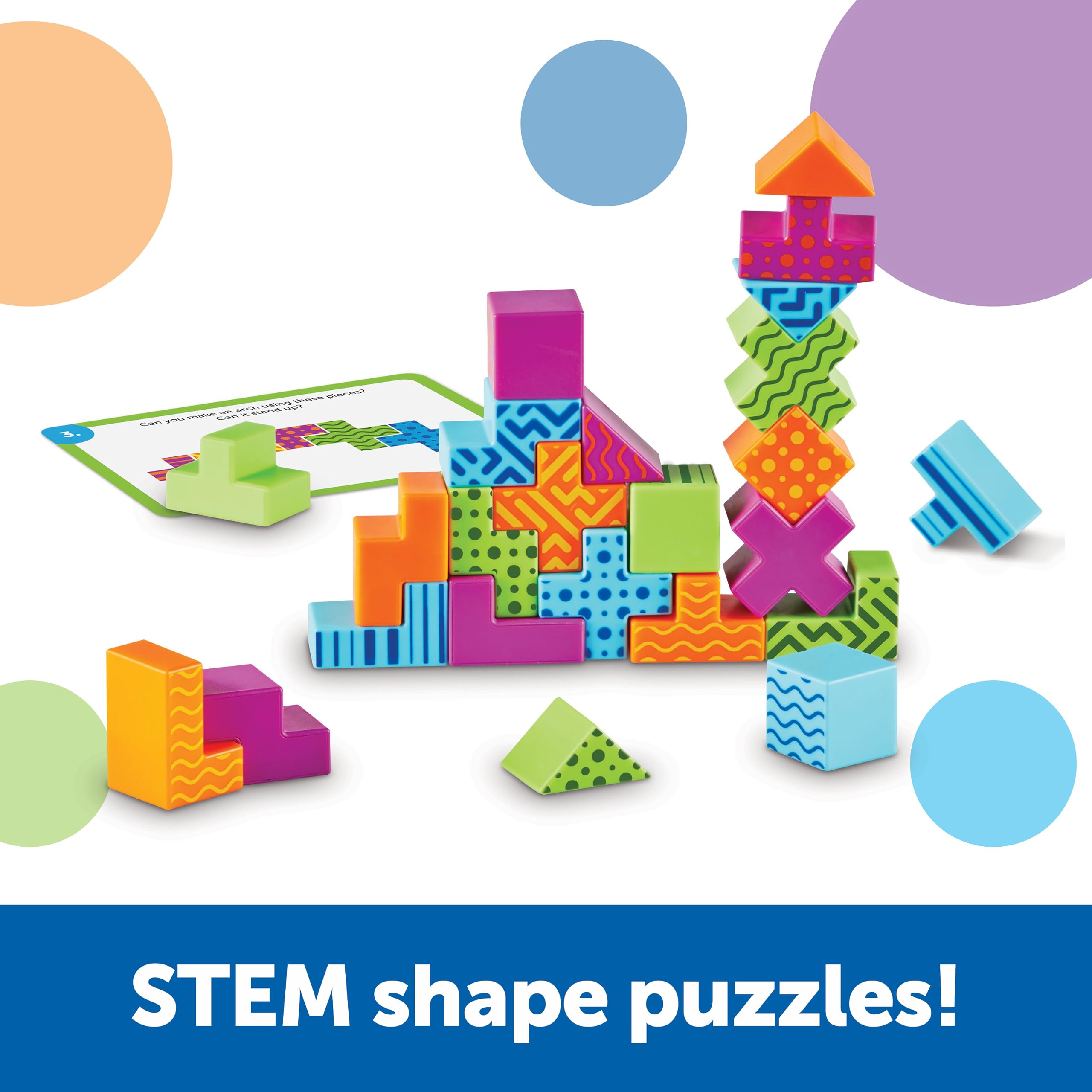 Learning Resources STEM Explorers Brainometry - 34 Piece STEM Building Toy Set for Kids Ages 5+, Educational Brain Teaser Games & Kindergarten Learning Activities | Perfect for Classroom, Homeschool & Back to School STEM Learning