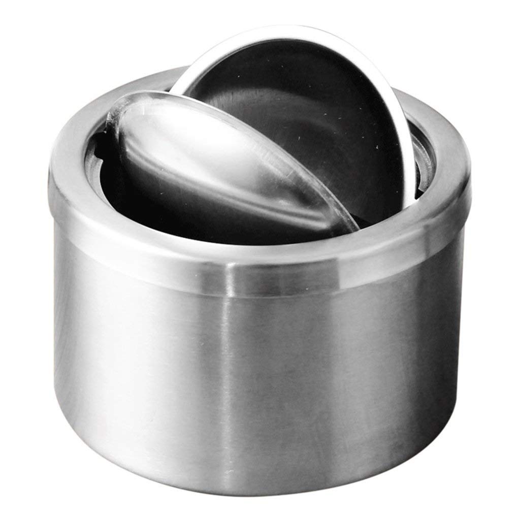 SHYPT Windproof Stainless Steel Ashtray - Indoor/Outdoor Use for Patio, Home, Office - Beautiful Tabletop Design Prevents Smoke & Ash Mess - Perfect for Smoking Areas, BBQs, and Outdoor Gatherings
