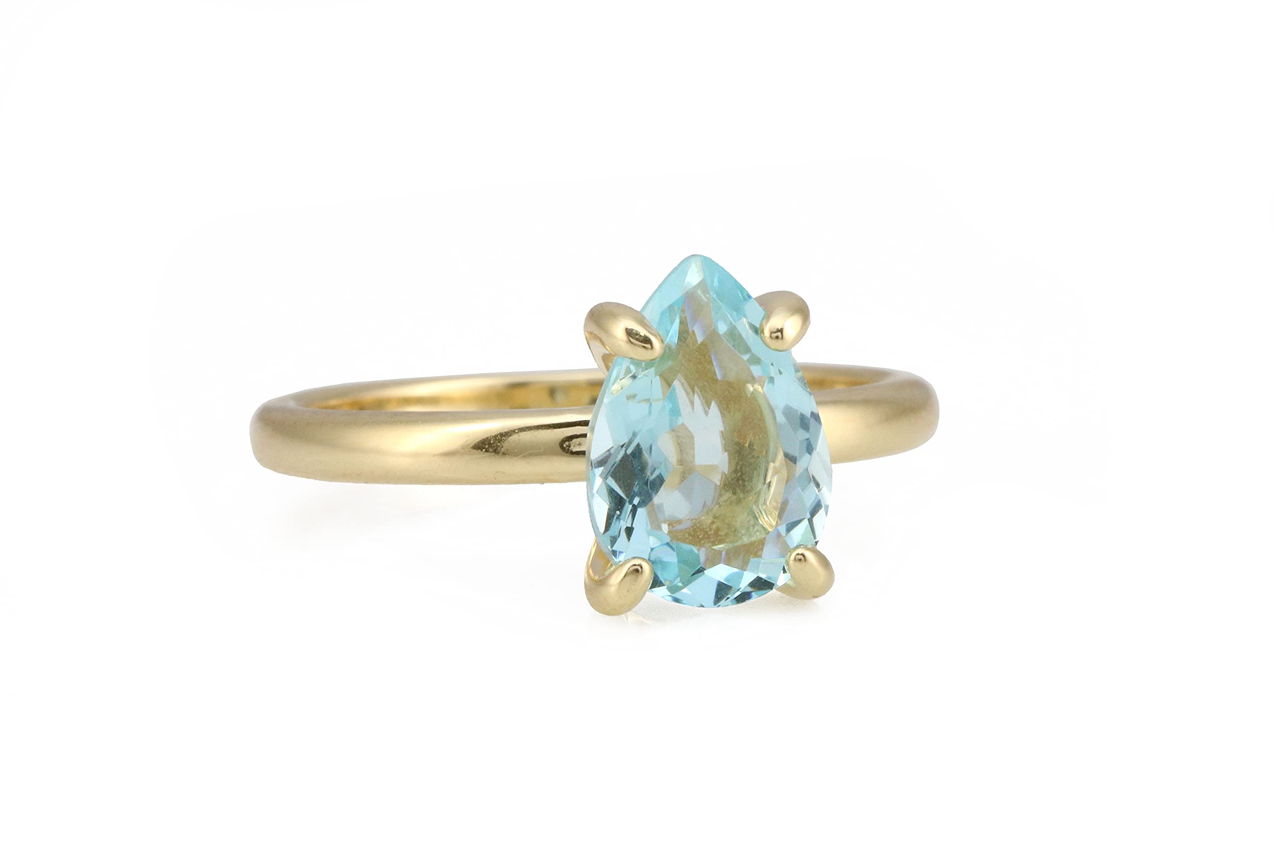 14K Gold Topaz Ring - November Birthstone Jewelry for Women | Gift & Everyday Wear