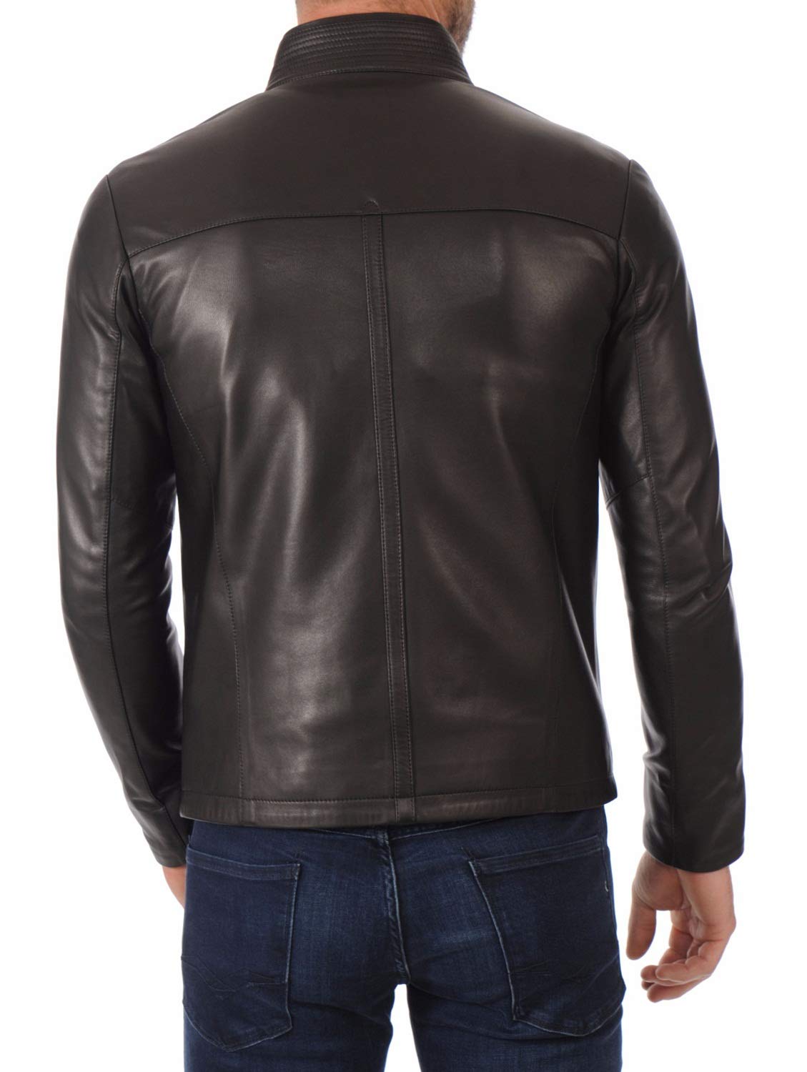 Benjer Skins Genuine Lambskin Leather Jacket for Men - Premium Motorcycle Biker Jacket with Classic Style 337 | Perfect for Riding, Casual Wear & Outdoor Adventures