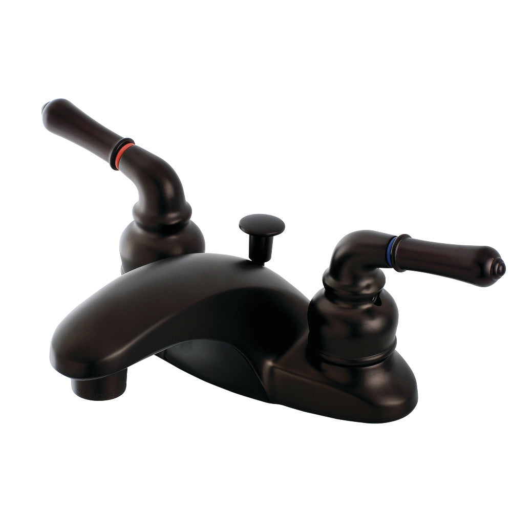 Kingston Brass FB621 4-Inch Centerset Bathroom Faucet - Chrome Finish, Single Handle, Water-Saving Design for Sink Vanity or Powder Room