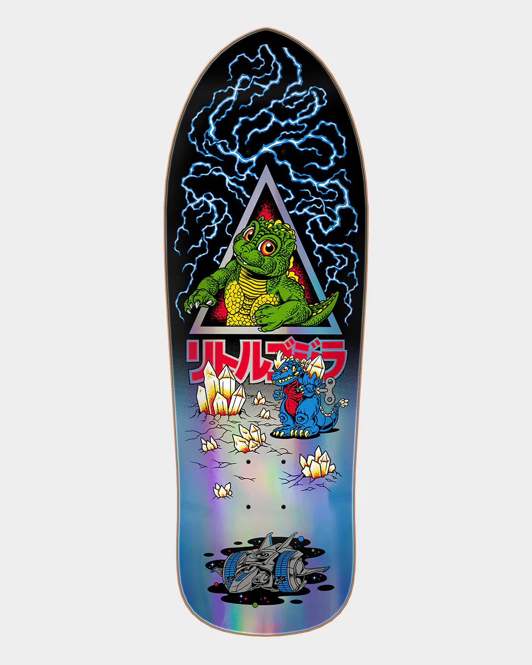 Godzilla Jr. Natas 9.89in X 29.82in Santa Cruz Skateboard Deck - Perfect for Street Skating and Skate Park Tricks