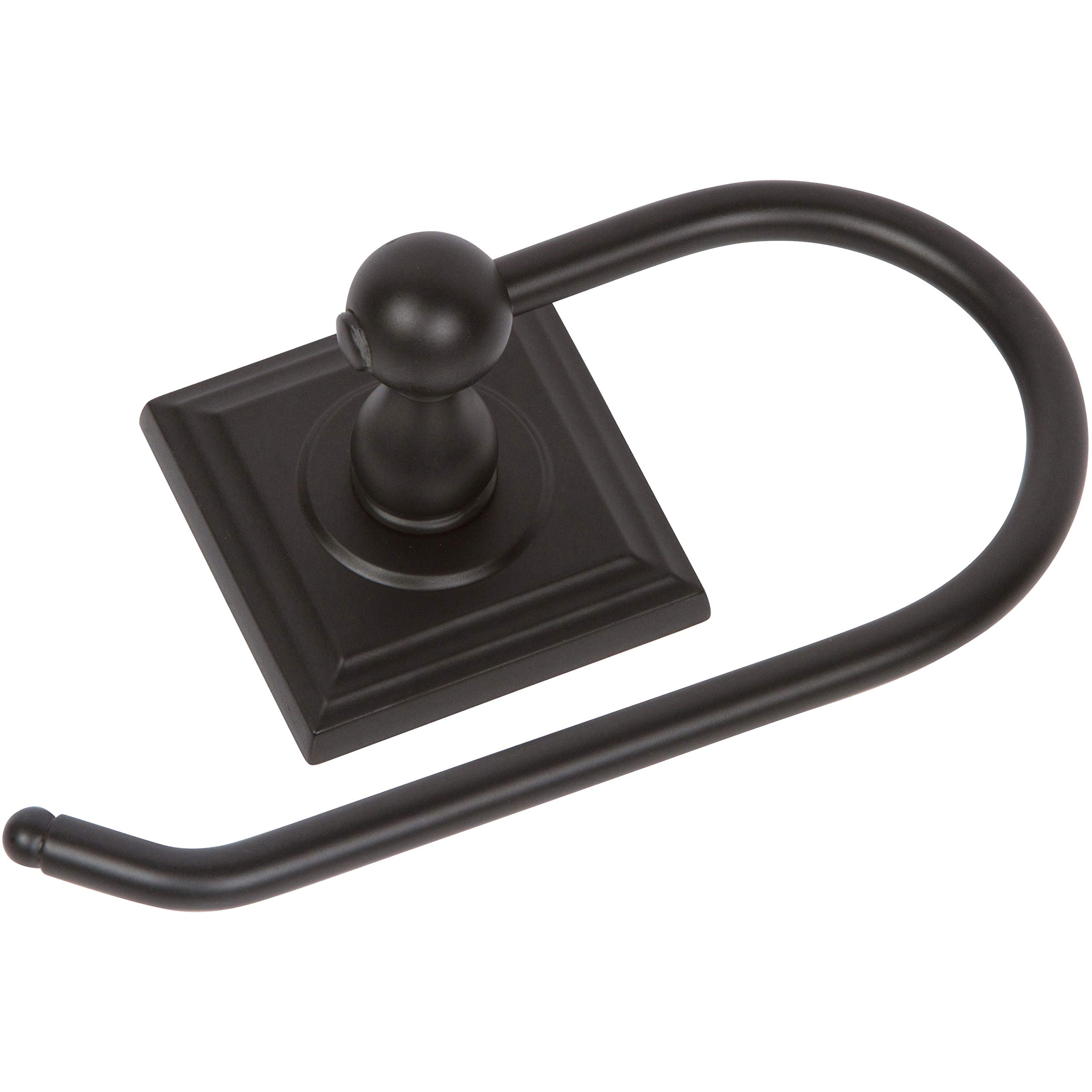 Delaney Hardware 700 Series Black Finish Euro Paper Holder - Bathroom Tissue Roll Dispenser for Home & Commercial Use - Perfect for Restrooms, Offices, and Hotels