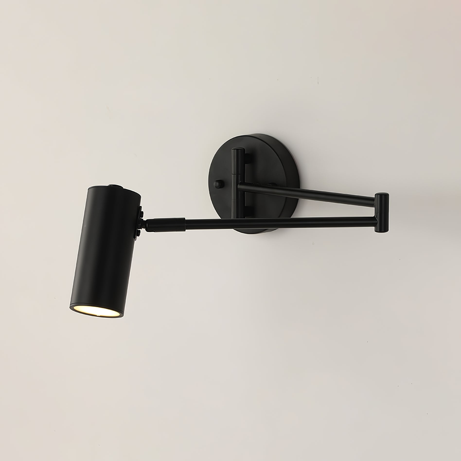 Modern Swing Arm Wall Sconce - Adjustable LED Reading Light for Bedroom, Living Room & Office - Dimmable Wall Mounted Lamp with Flexible Arm - Perfect for Night Reading, Workspace & Ambient Lighting