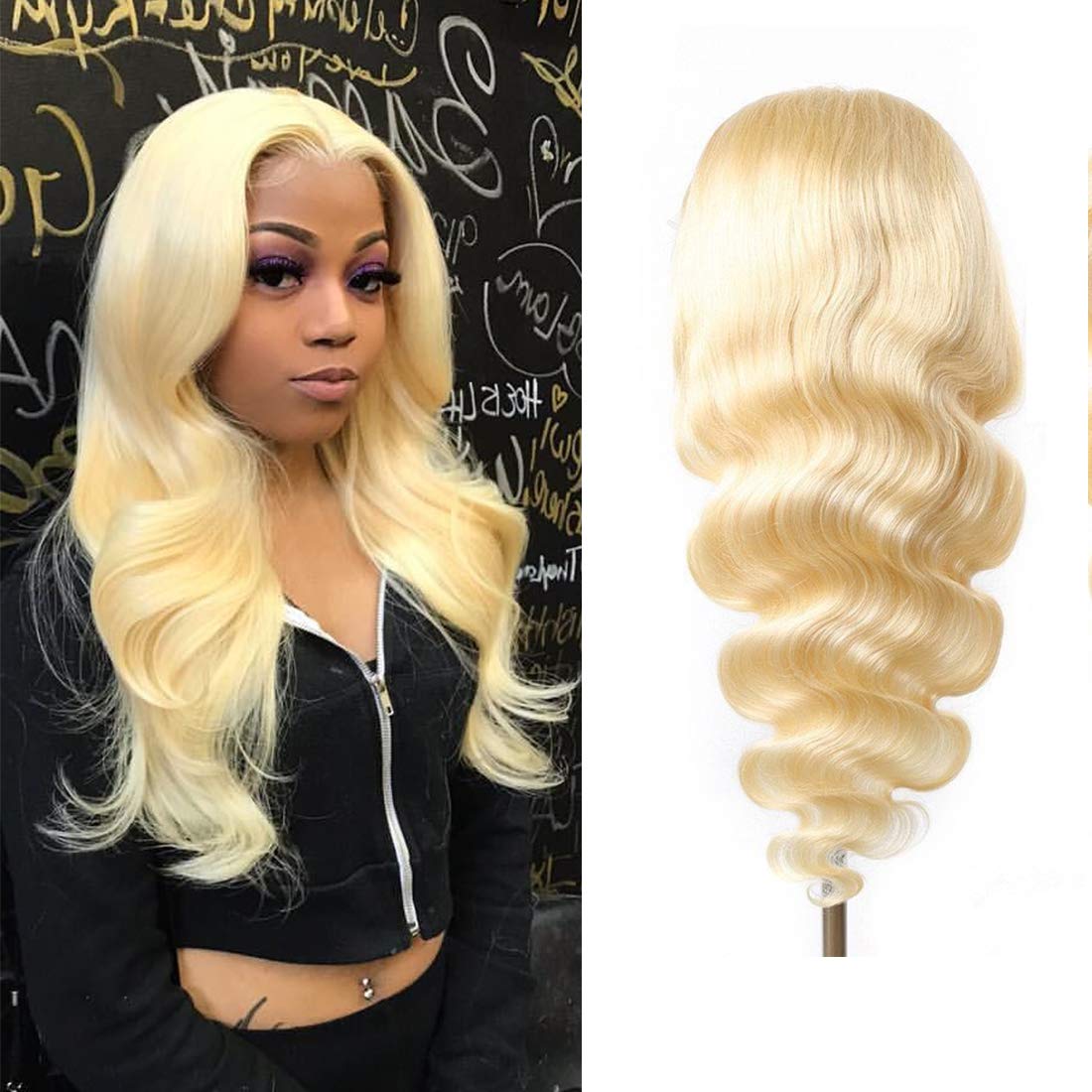 20 Inch 613 Blonde Lace Front Human Hair Wig - 13x4x1 T-Part Body Wave Colored Wig for Women | Perfect for Cosplay, Daily Wear & Special Occasions