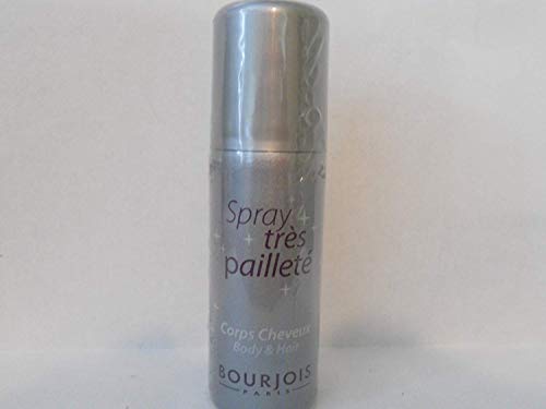 Bourjois Tres Paillette Glitter Spray for Body & Hair – Shimmering Makeup & Party Accessories for Festive Nights & Special Occasions