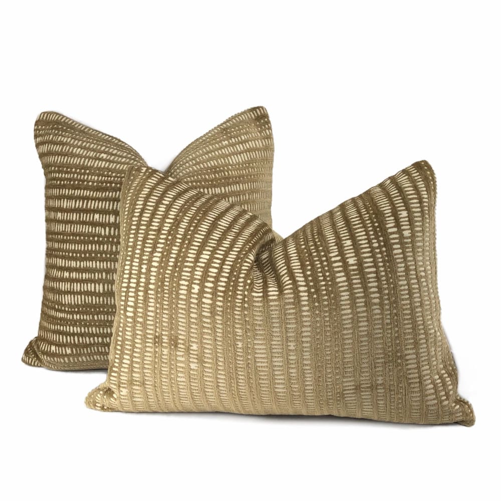 Soft Klondike Brown Beige Chenille Pillow Cover - 18x18 Inch Decorative Throw Pillow Case with Hidden Zipper - Fabric by the Yard Available - Perfect for Living Room Sofa, Bedroom Decor & Cozy Home Accents