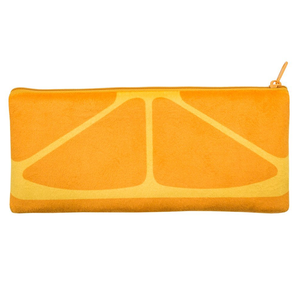 Cutie Fruities Scented Pencil Pouch - Orange & Apple Aroma - Kids School Supplies, Classroom Rewards & Teacher Gifts by Scentco - Perfect for Back to School, Homework Organization & Student Incentives