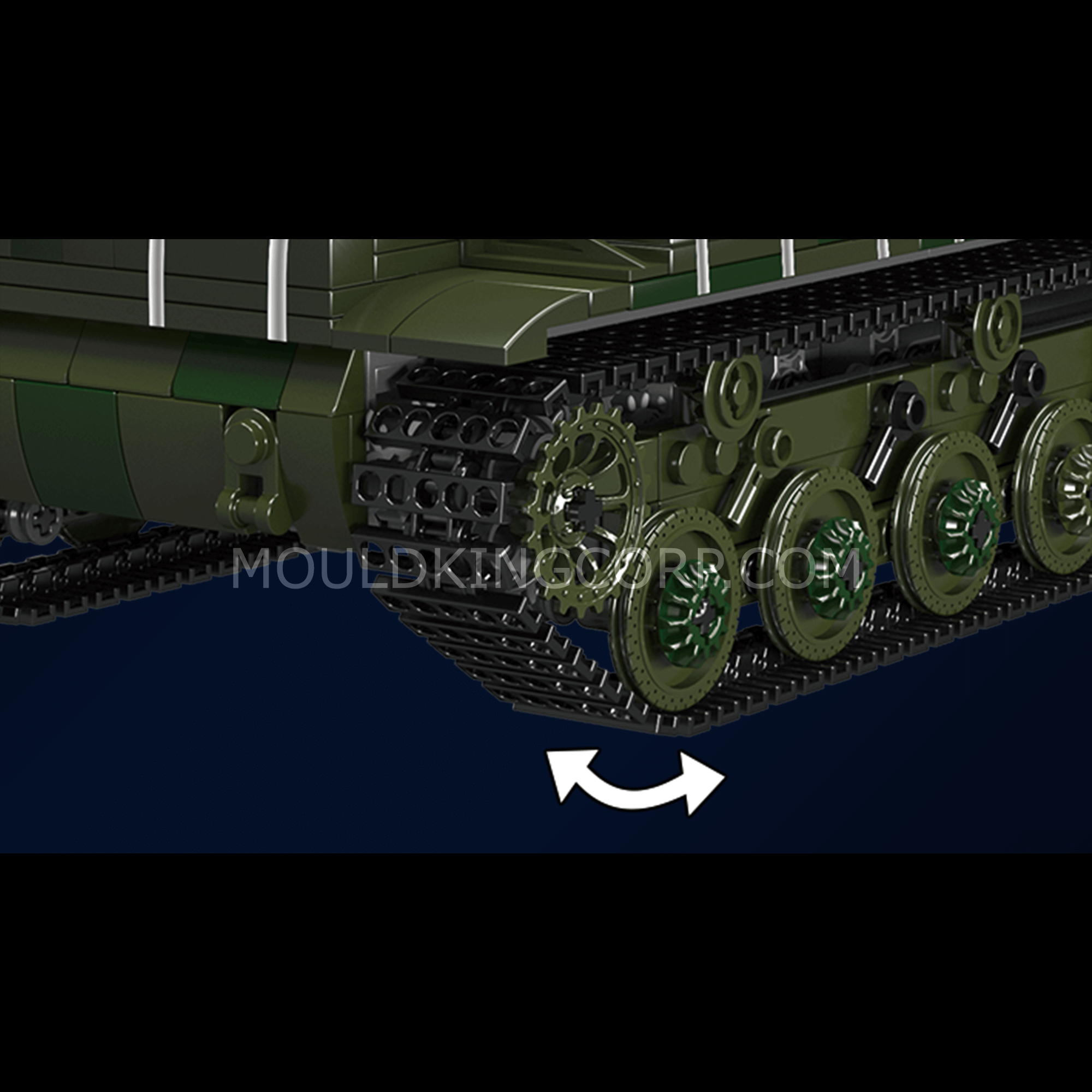 MOULD KING 20025 KV-1 Tank Remote Control Building Blocks Set - 924 PCS Military Model Kit for Adults & Teens | DIY Tank Toy for Collectors, Display & Battle Scenes
