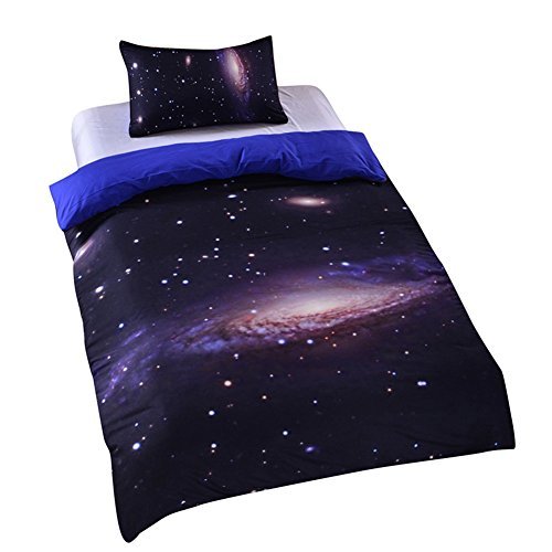 Sleepwish Galaxy Bedding Set - 3D Space Print Duvet Cover for Adults & Kids, Cloud Soft Queen Size - Perfect for Astronomy Lovers' Bedroom Decor & Cozy Sleep