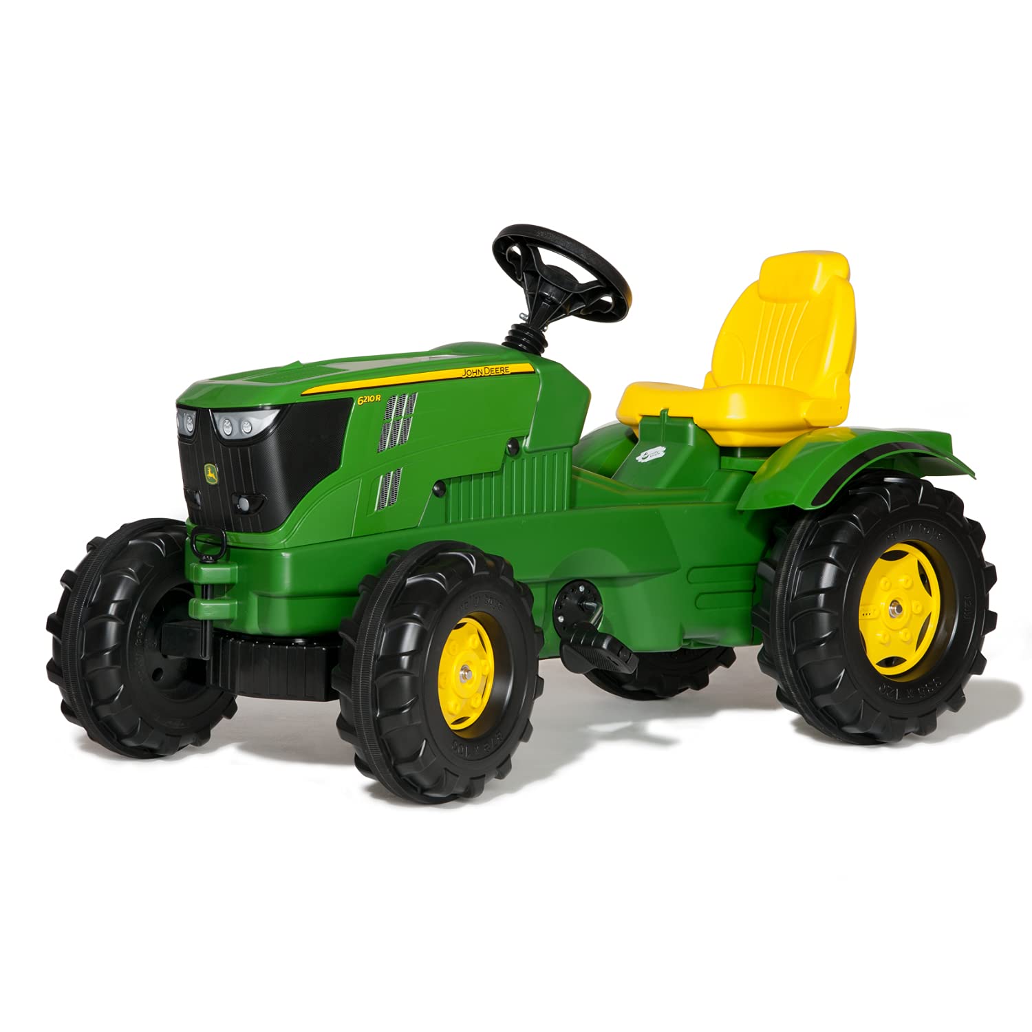 Rolly Toys 60 106 6 Pedal Tractor - Rollyfarmtrac John Deere 6210 R Ride-On Toy for Kids | Outdoor Farm-Themed Pretend Play & Garden Fun