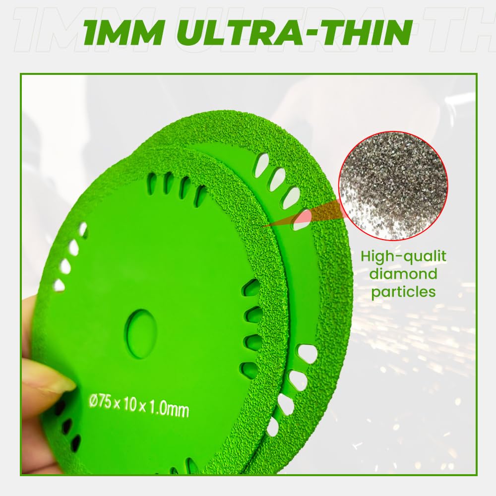 2025 New 2.95 Inch Diamond Glass Cutting Disc for Angle Grinder - Ultra Thin 0.04