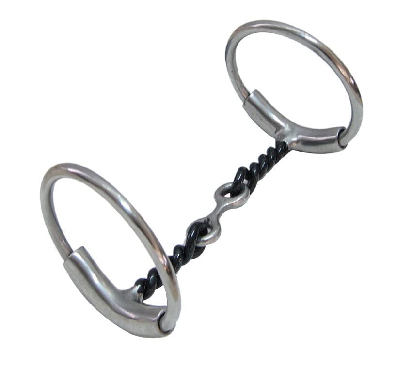 AJ Tack Sweet Iron Dog Bone Twisted Wire Bit - Comfortable Horse Training Bit for Western Riding, Dressage & Trail Use