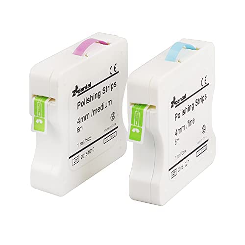 Professional Dental Polishing Strips 4mm x 6M - Interproximal Teeth Cleaning, Whitening & Deep Sanding | Abrasive Finishing for Dental Care (Pink) | Perfect for Dentists, Hygienists & At-Home Teeth Whitening Kits