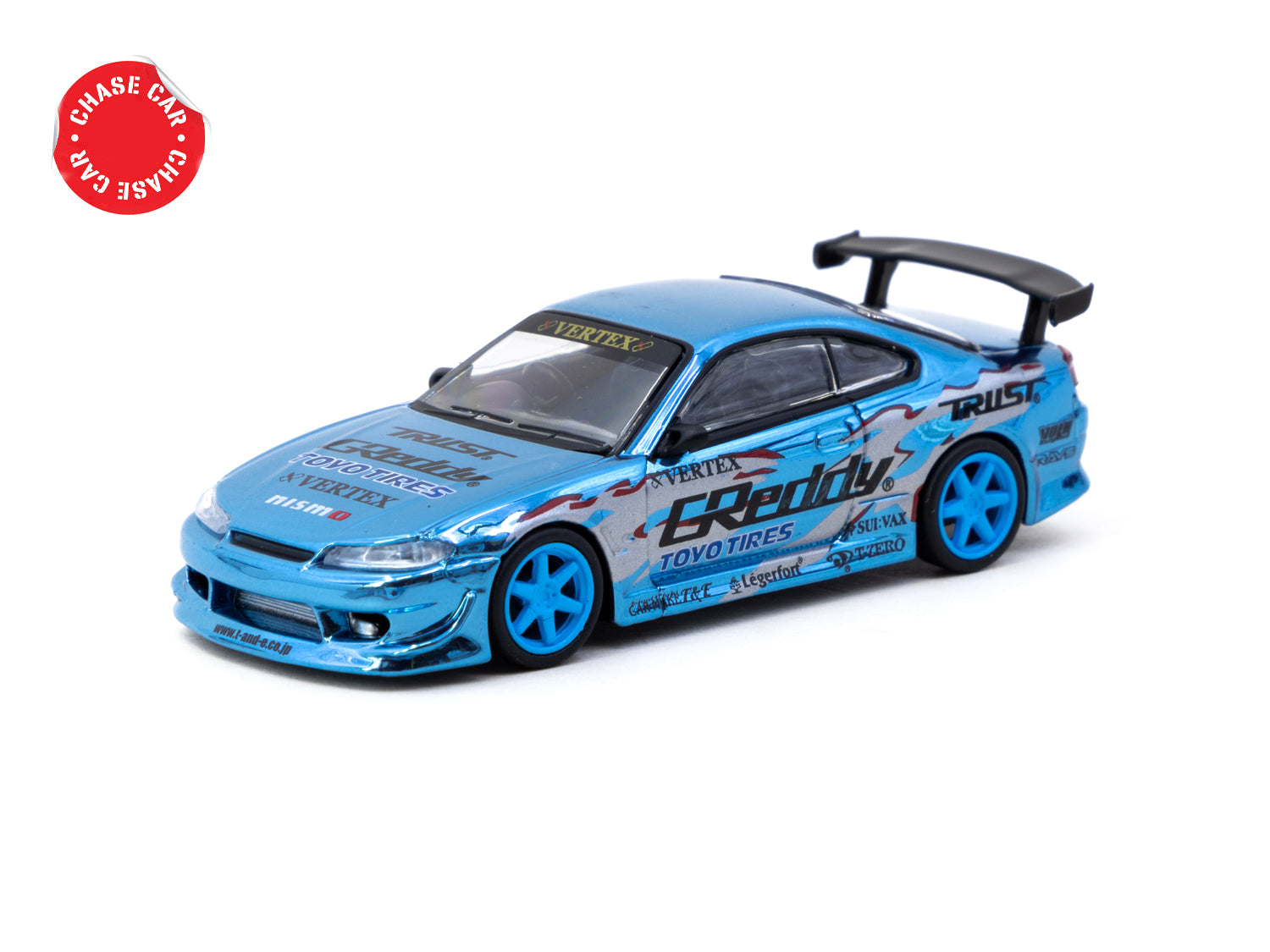 Tarmac Works 1/64 Scale Diecast Model - Nissan Silvia S15 GReddy Mijo Special Edition - Limited Edition Collectible Car for Display & Racing - Perfect for Car Enthusiasts & Model Collectors