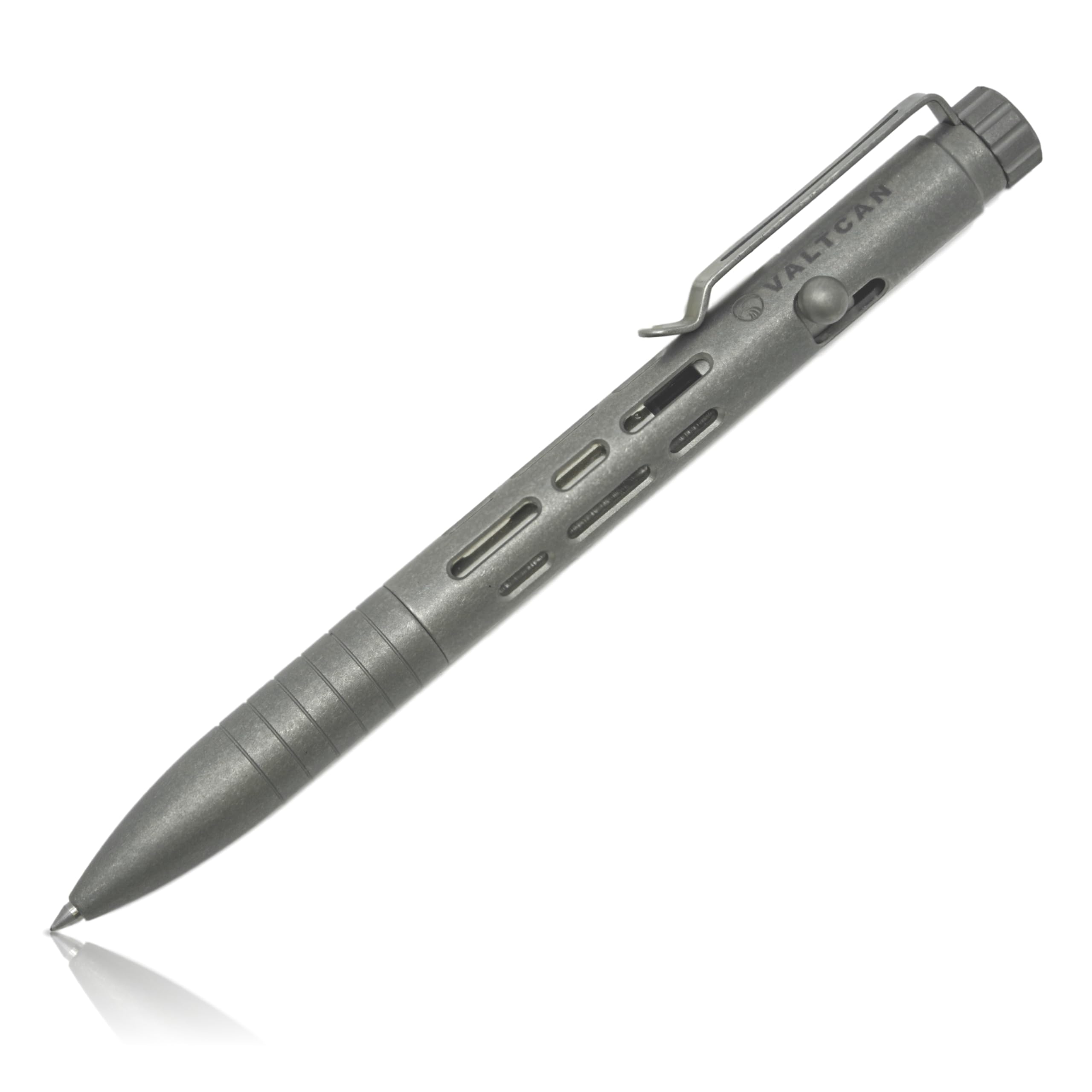 Valtcan Titanium Cyberpen Bolt Action Pen - Premium EDC Writing Tool with Stonewash Finish for Office, Outdoor & Everyday Carry (EDC) Use