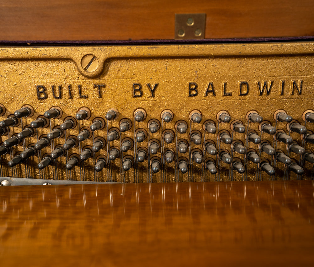 Acrosonic by Baldwin Spinet Piano in Satin Oak Finish - Serial Number 671881 | Perfect for Home, Studio & Small Performances