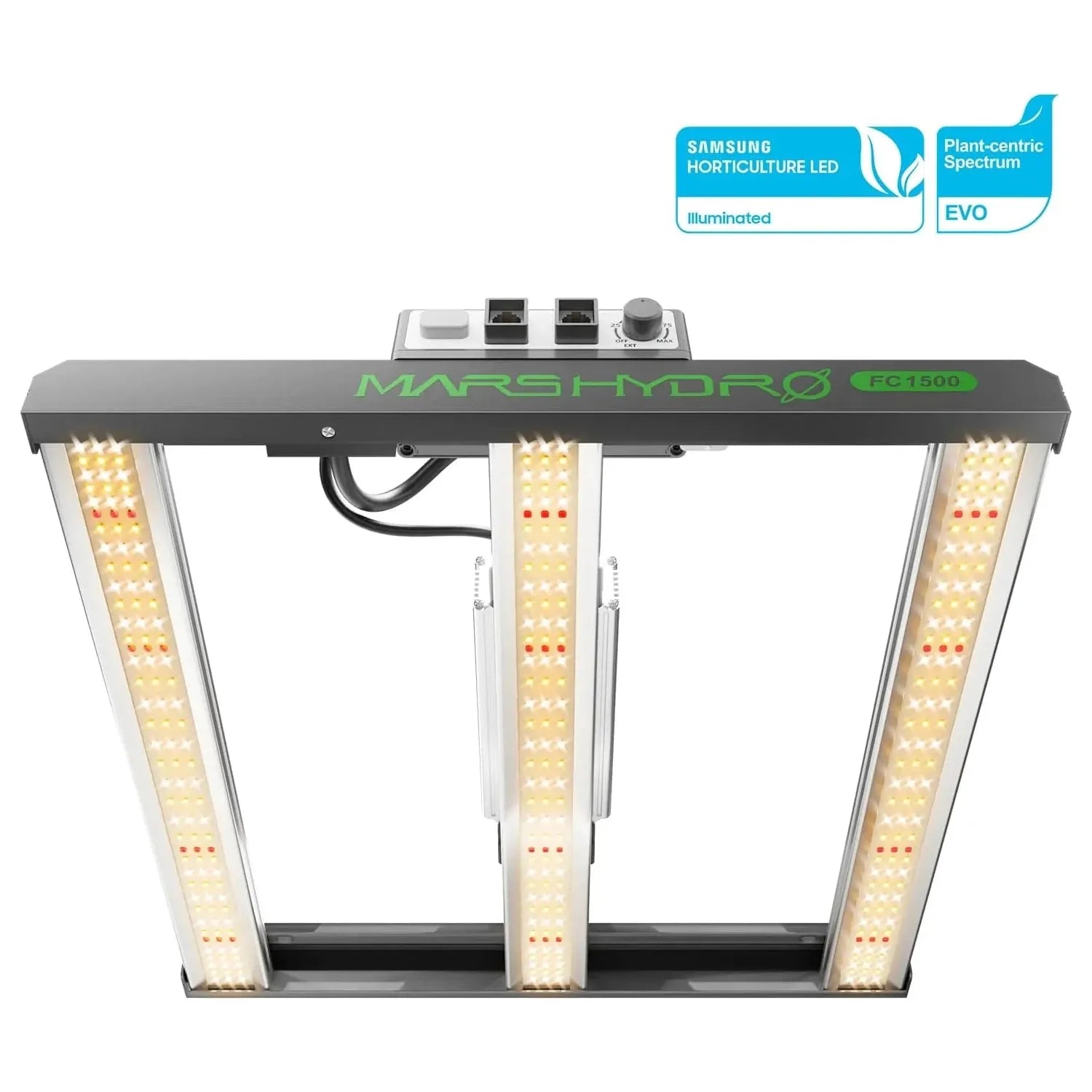 Mars Hydro FC 1500 EVO Full Spectrum LED Grow Light for Indoor Plants - High Efficiency Plant Growing Lamp with Dimmable Function for Hydroponics, Greenhouse & Home Gardening