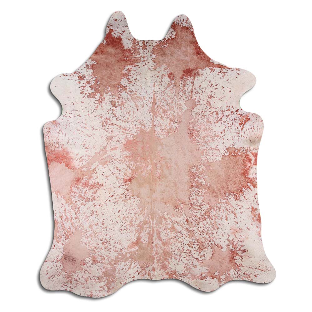 Distressed Fuchsia Cowhide Hair-On Rug - Soft & Durable for Living Room, Bedroom, or Office Decor