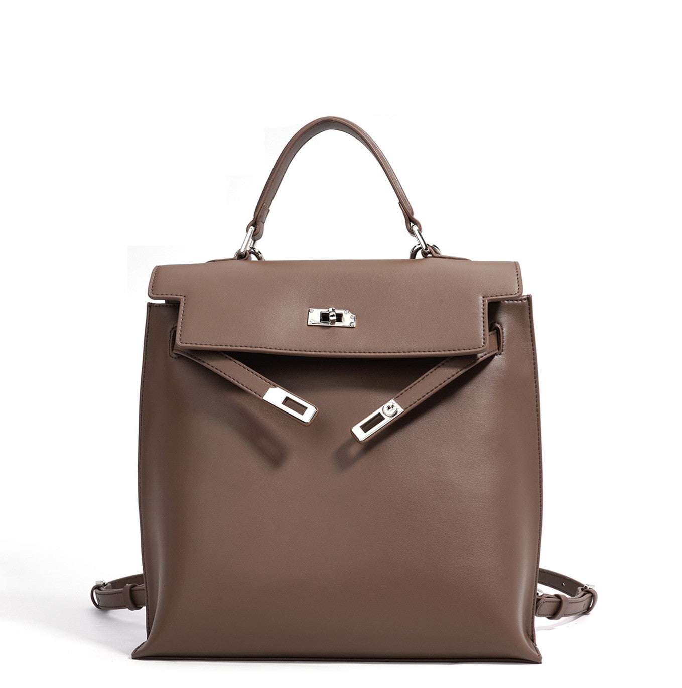 Stylish Small Leather Hand Carry Backpack for Women & Men - Lightweight Travel Laptop Bag with Adjustable Straps - Perfect for Work, School & Weekend Getaways