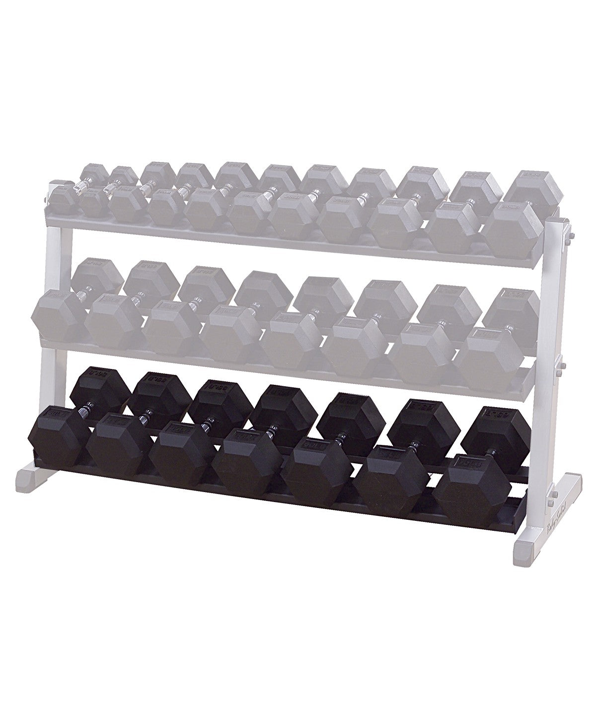 BodySolid GDR60 Dumbbell Rack 3rd Tier Extension - Heavy Duty Gym Storage Solution for Home & Commercial Use