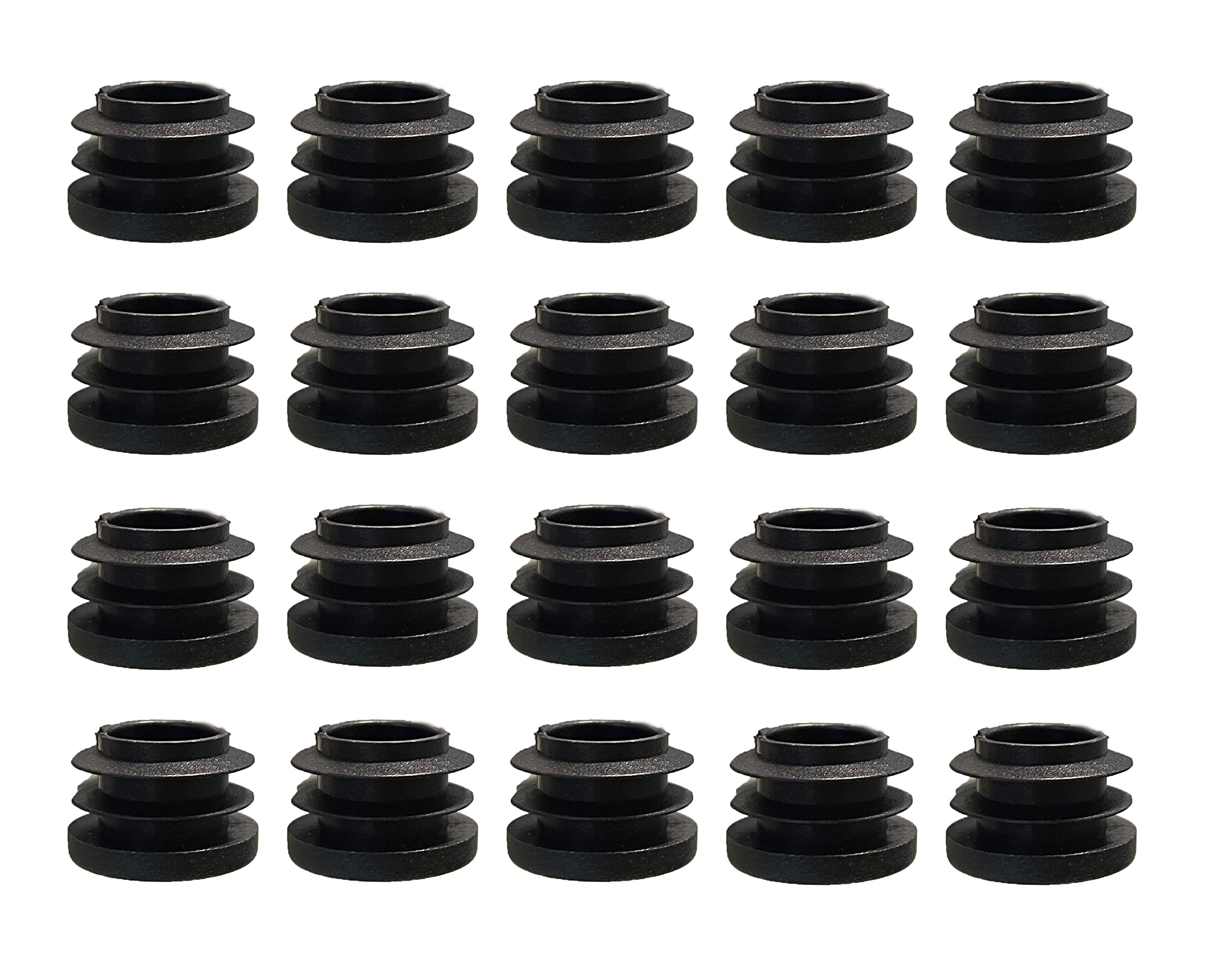 iMaylex 28 PCS 3/4 inch (19mm) Black Round Plastic Plugs - Furniture Leg Caps, Tube End Covers, Chair & Table Protectors for Floor Protection & Scratch Prevention - Perfect for Home, Office & School Furniture