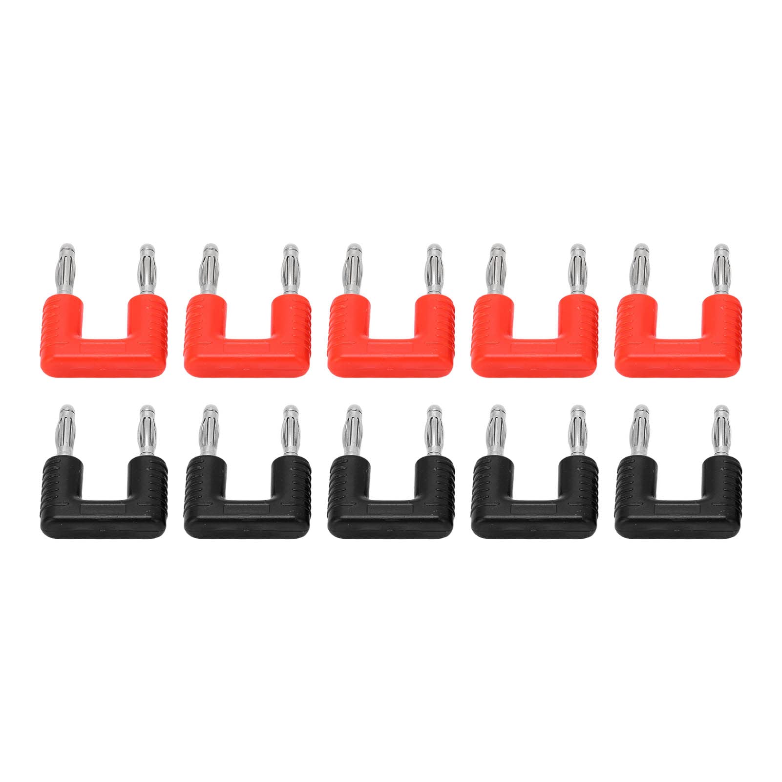 Professional 5-Pack Dual Banana Plug Connectors J.20004 - 2 Way Speaker Banana Male Plugs for High-Quality Audio Speaker Wires - Perfect for Home Theater Systems, Studio Monitors & DIY Speaker Projects
