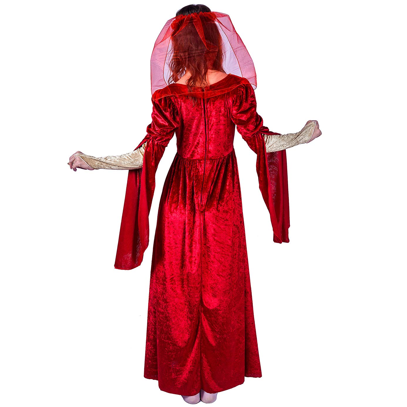 PGOND Women's Medieval Princess Costume - Elegant Renaissance Dress for Halloween, Cosplay, LARP & Fairy Tale Theme Parties | Plus Size Options Available