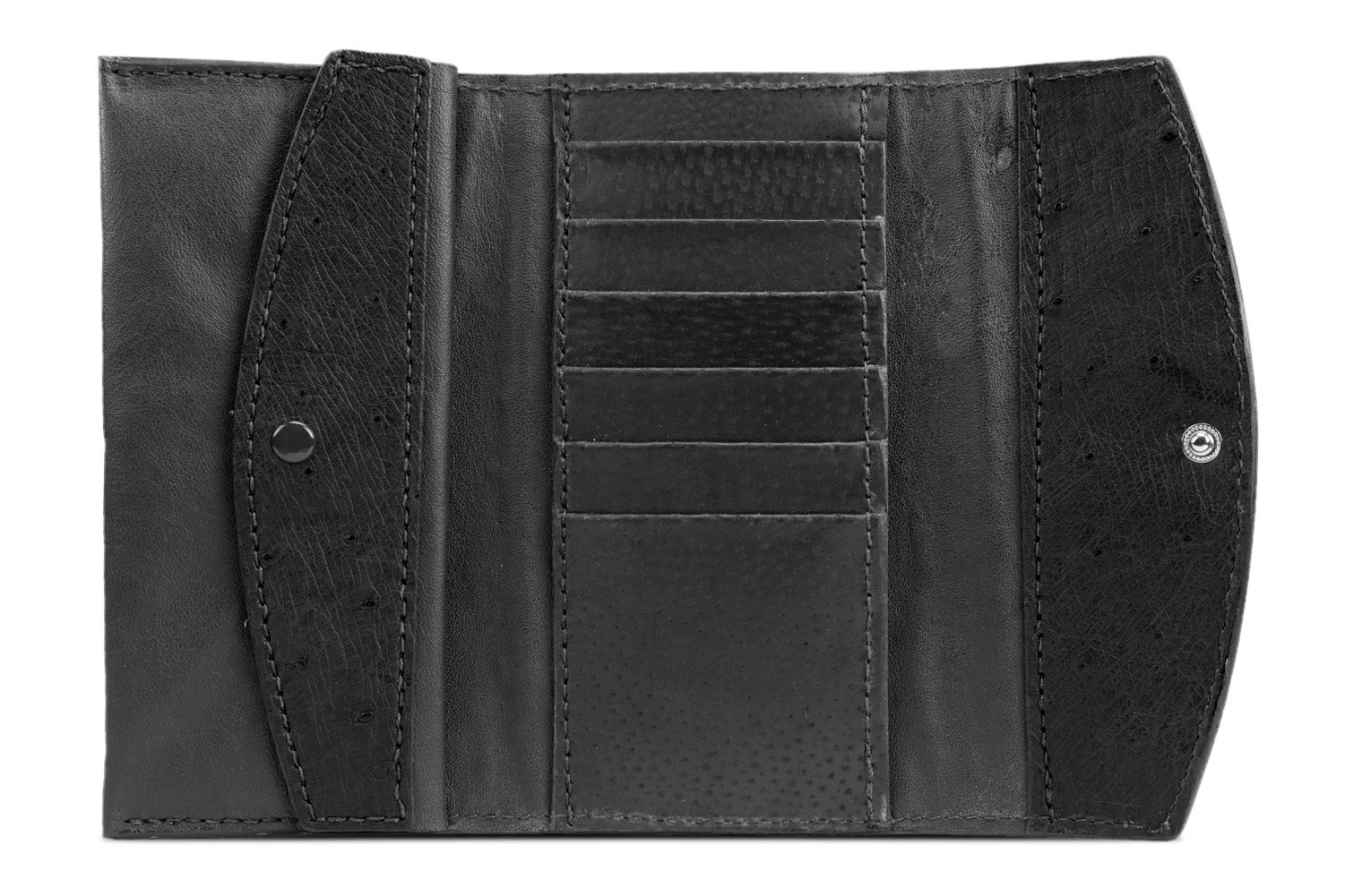 Genuine Ostrich Leather Clutch Wallet - Handmade Luxury Women's Purse for Evening Parties & Special Occasions