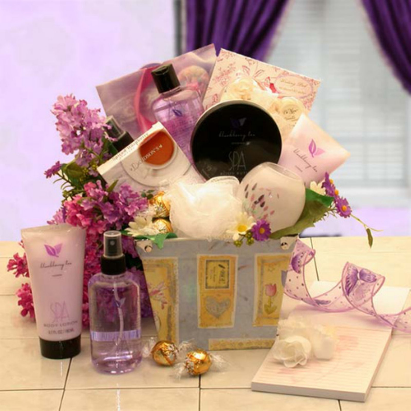 Healing Spa Gift Basket - Medium for Relaxation & Self-Care