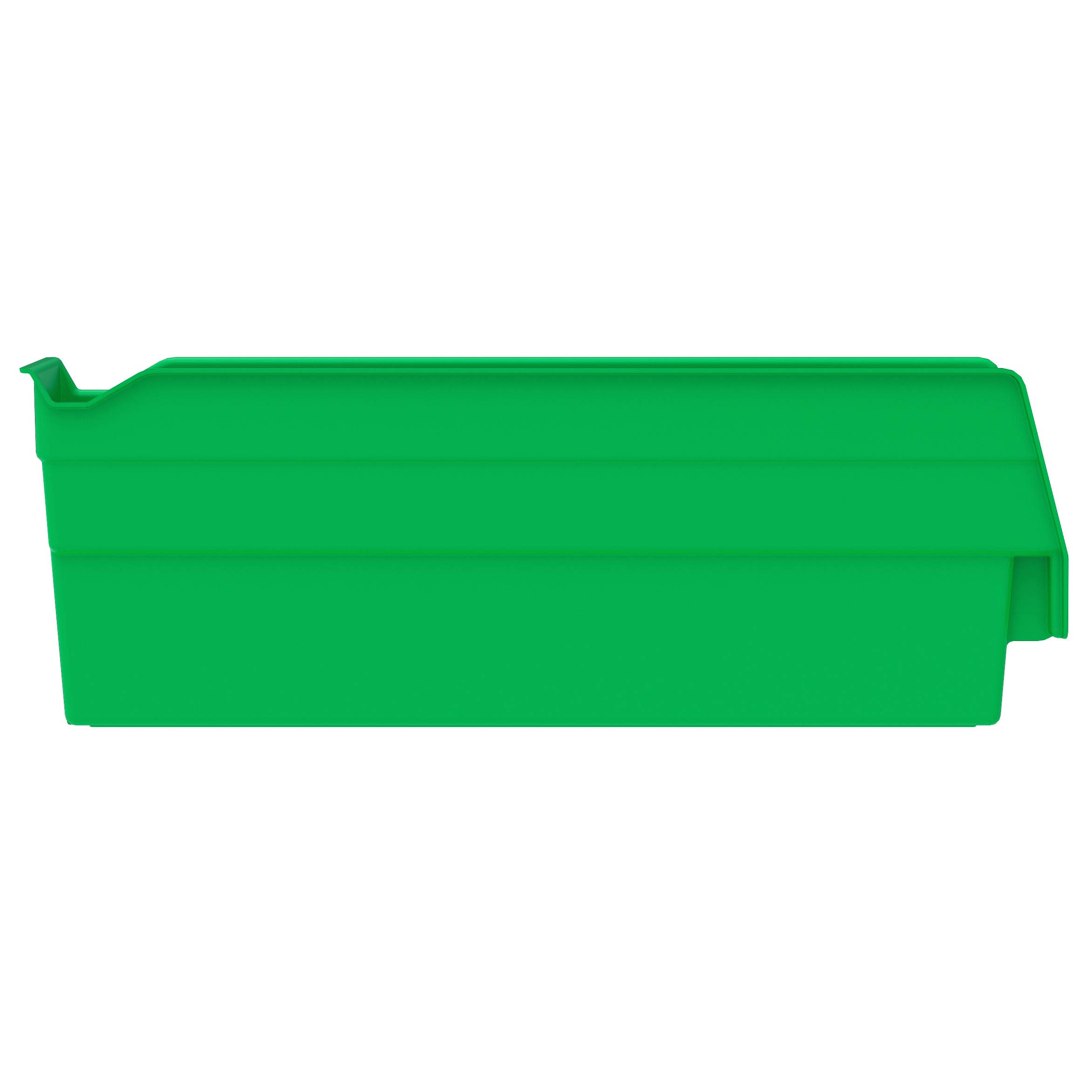 Akro-Mils 30110 Heavy Duty Plastic Shelf Bins - 24 Pack Green Storage Containers (12