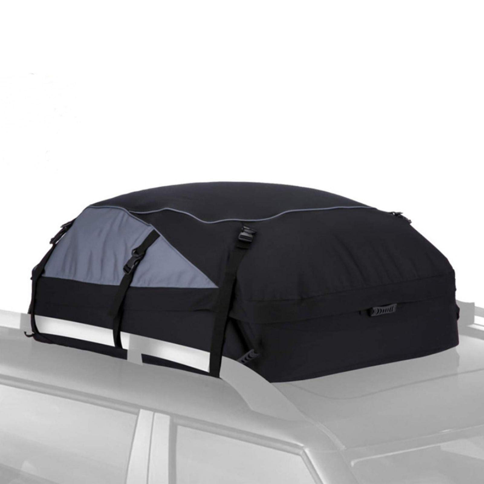350L Waterproof Car Roof Bag - Heavy Duty Foldable Rooftop Cargo Carrier with 8 Reinforced Straps | Universal Fit for Cars, SUVs & Vans (With/Without Roof Rack) | Perfect for Road Trips, Camping & Outdoor Adventures