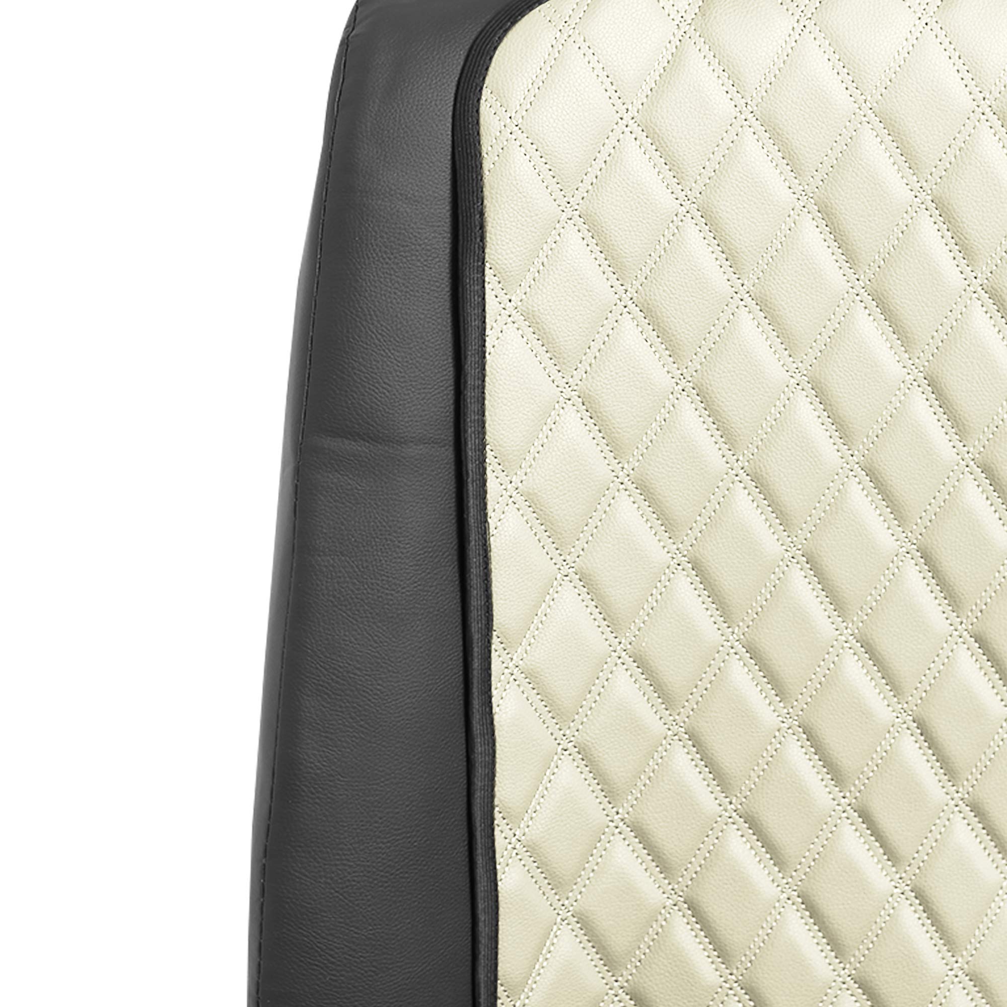 FH Group Neosupreme Car Seat Covers - 2 Pack Universal Fit Waterproof Faux Leather Seat Protectors for Cars, Trucks & SUVs | Beige Auto Accessories | Perfect for Road Trips, Commuting & Pet Protection