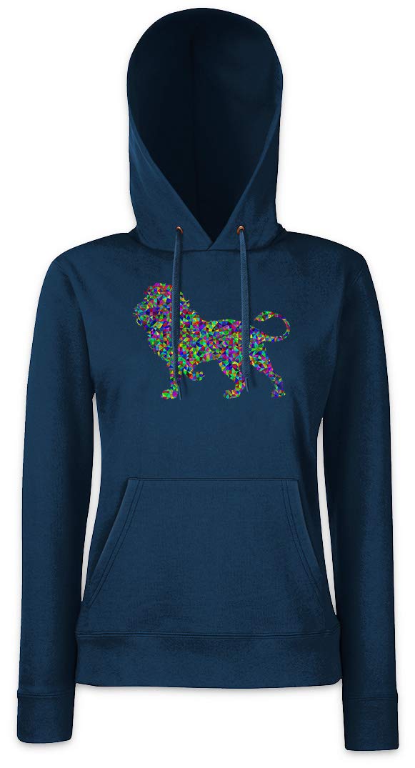 Stylish Colored Lion Print Women's Hoodie - Cozy Pullover Hooded Sweatshirt for Casual Wear, Street Fashion & Winter Outfits
