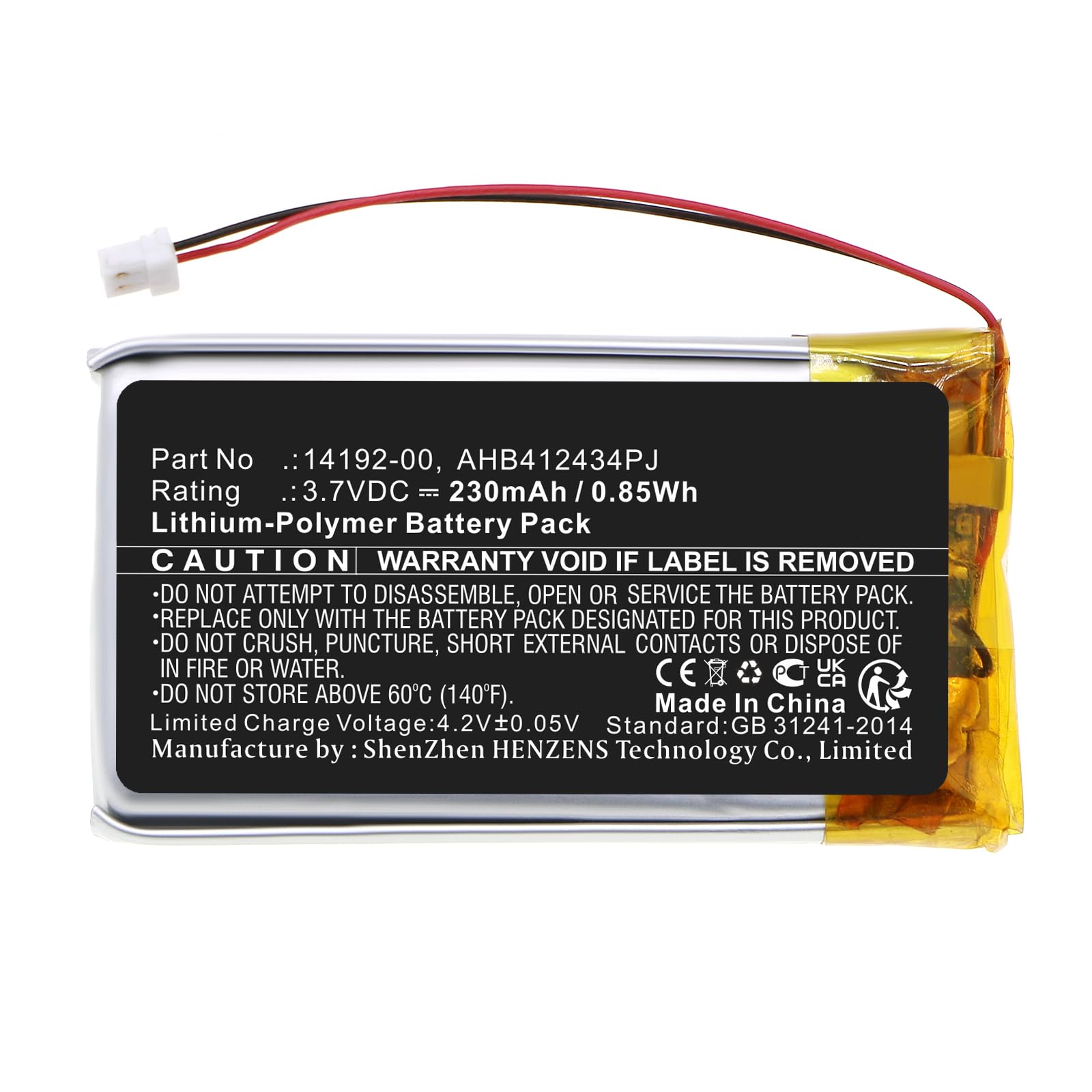 Synergy Digital Replacement Battery for Jabra AHB412434PJ Headset - 3.7V 230mAh Li-Polymer Battery | Perfect for Office Calls, Customer Service & Remote Work