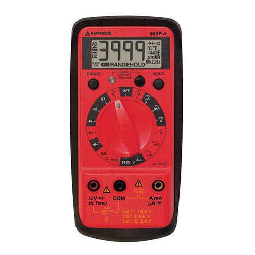 Amprobe 35XP-A 600V Digital Multimeter with Temperature Measurement - Perfect for HVAC, Electrical Testing & Automotive Diagnostics