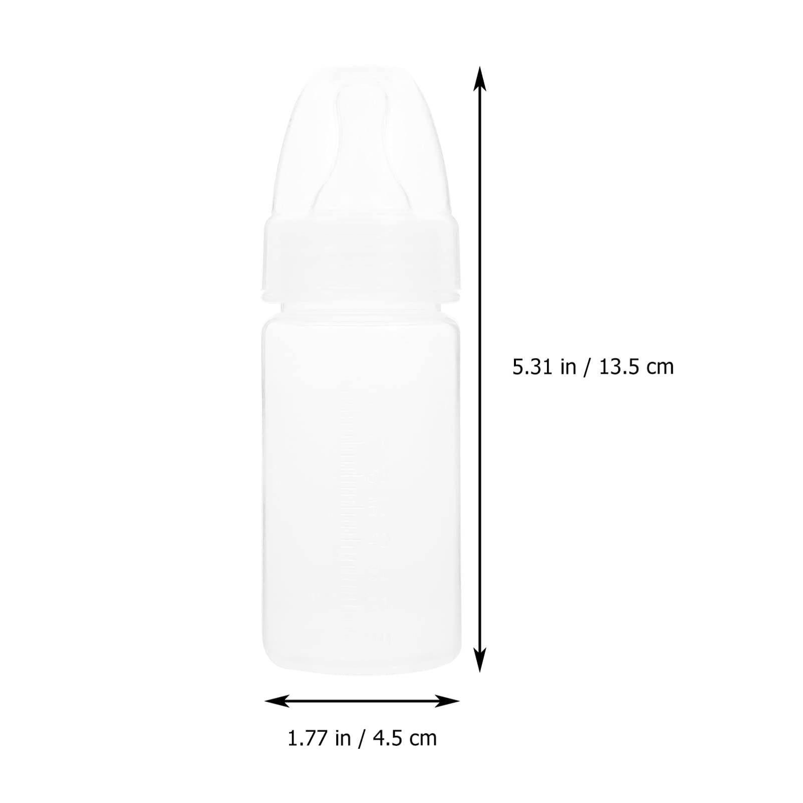 EXCEART 5Pcs Disposable Baby Bottles with Nipple - Clear Scale Newborn Milk Powder Bottles for Infants (White) | Perfect for Travel, Daycare & On-the-Go Feeding