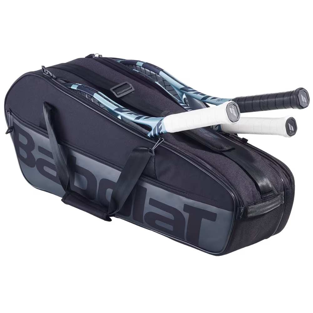 Babolat Evo Court M 6 Pack Tennis Racquet Bag - Black | Premium Tennis Gear for Men | Perfect for Club Matches, Tournaments & Court Practice Sessions