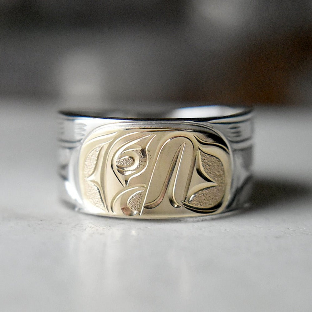 Flat & Tapered Gold Overlay Ring by Joe Descoteaux - Elegant Minimalist Jewelry for Women, Perfect for Everyday Wear, Special Occasions & Gifts
