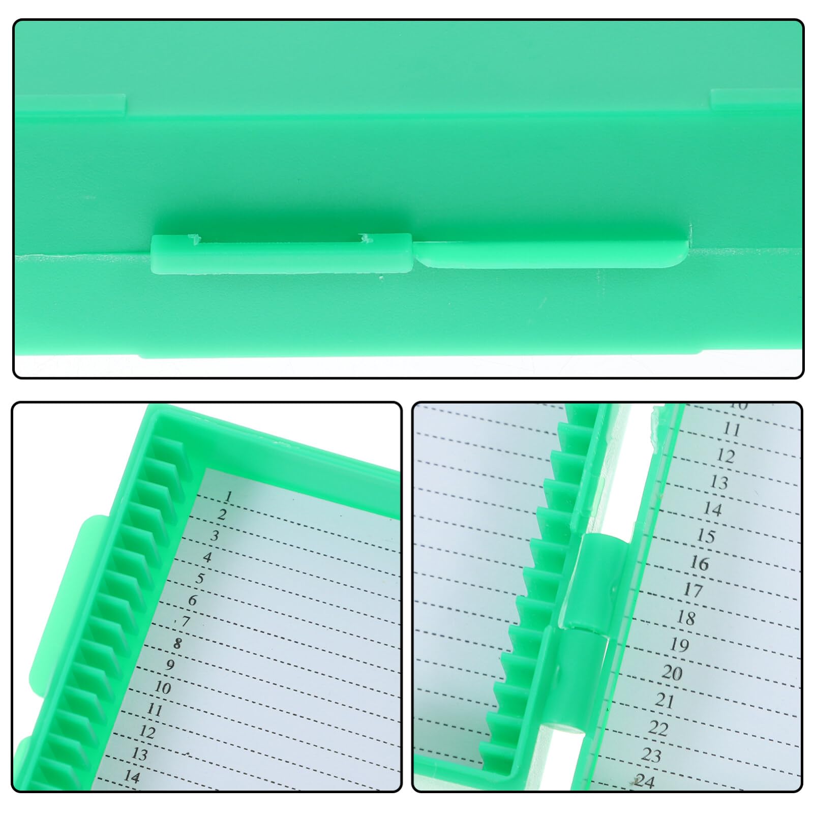 Premium Mipcase 2-Pack 25-Slot Microscope Slide Storage Box - Durable Glass Slide Holder for Lab, School & Science Projects - Perfect for Biology Class, Medical Research & Specimen Organization (Random Colors)