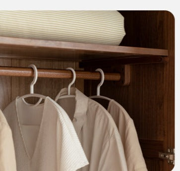 Solid Oak Wood Modern Wardrobe - Stylish & Durable Closet for Bedroom, Walk-In Closet, or Guest Room Storage