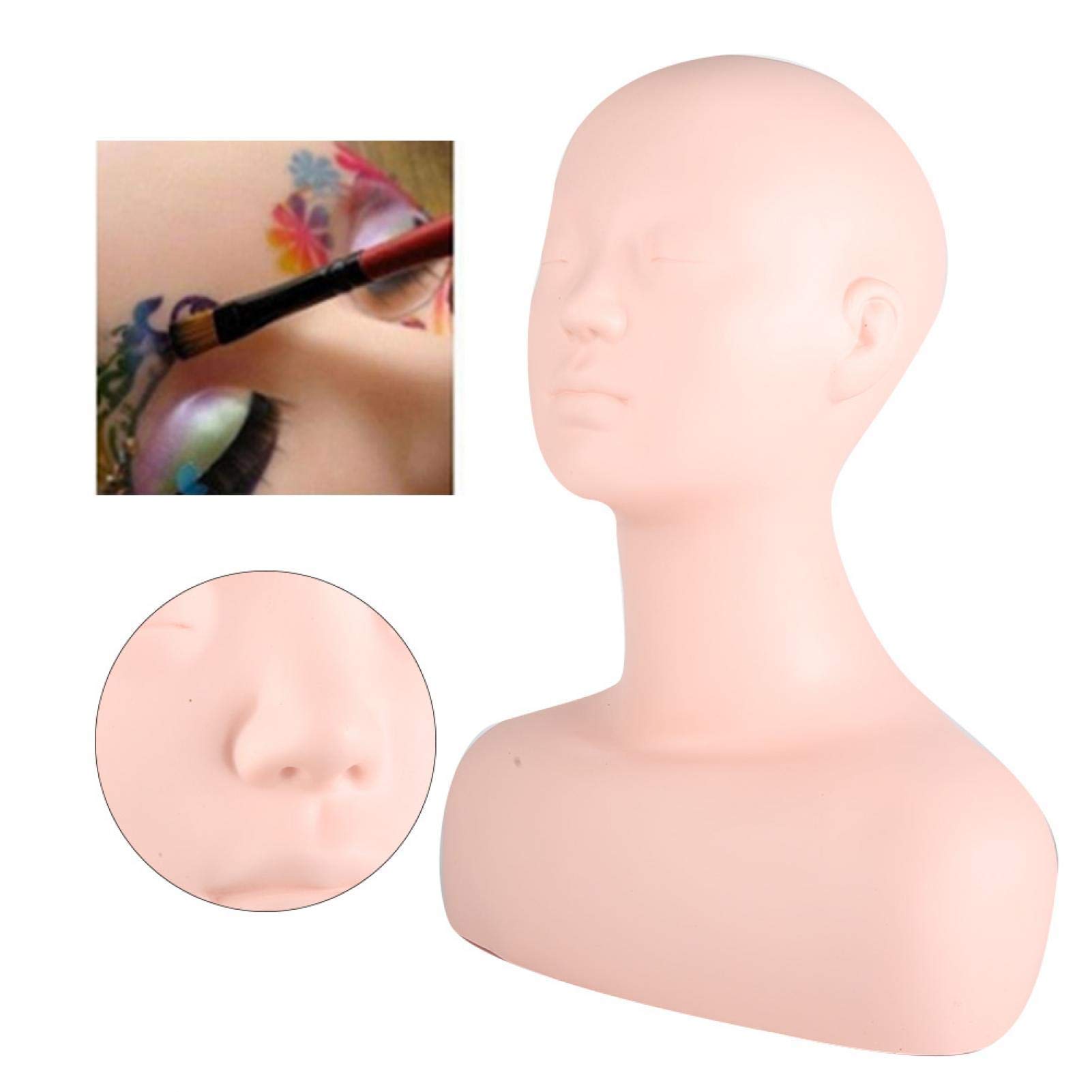 Professional Lash Extension & Makeup Training Mannequin Head - Multi-Function Practice Head Model for Eyelash, Wig, Hat Display & Beauty Training - Perfect for Salon, Cosmetology School & Home Practice