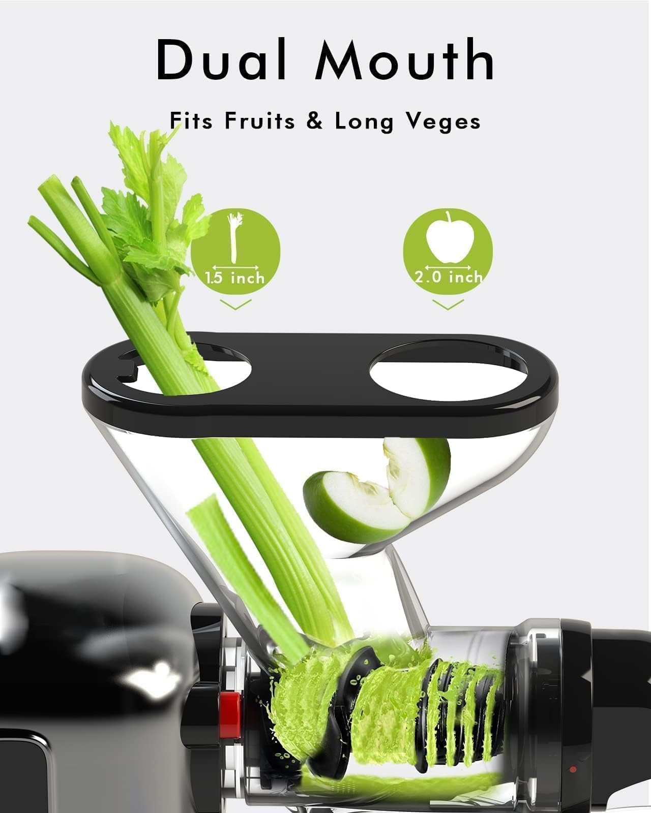 SiFENE Compact Cold Press Juicer - Single-Serve Slow Masticating Juicer for Small Families | Easy to Clean, Anti-Clog Design, Quiet Motor | BPA Free & Kid Safe | Perfect for Minimalist Kitchens & Healthy Morning Juices (Renewed, Gray)