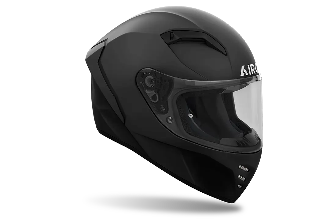 Airoh Connor Matt Black Motorcycle Helmet - Lightweight, DOT & ECE Certified for Street & Racing - Perfect for Urban Commuting & Track Days