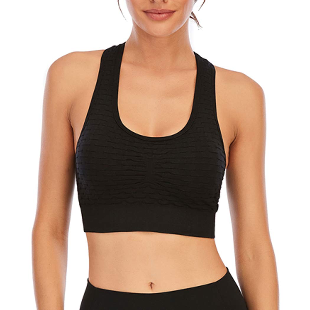 HOMETA Women's Padded Sports Bras - Racerback Workout Bra for Running, Gym, Yoga | High Support Comfort for Active Lifestyles