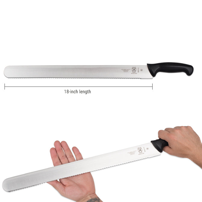 Premium Extra Long Cake Knife & Slicer - Stainless Steel Serrated Blade for Wedding, Birthday & Party Cakes - Perfect for Professional Bakers & Home Baking Enthusiasts