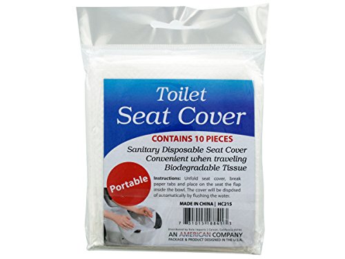 10 Pack Disposable Toilet Seat Covers (72 Count) - Travel, Public Restroom & Camping Essential - Hygienic Toilet Paper Covers for Home, Office & Outdoor Use
