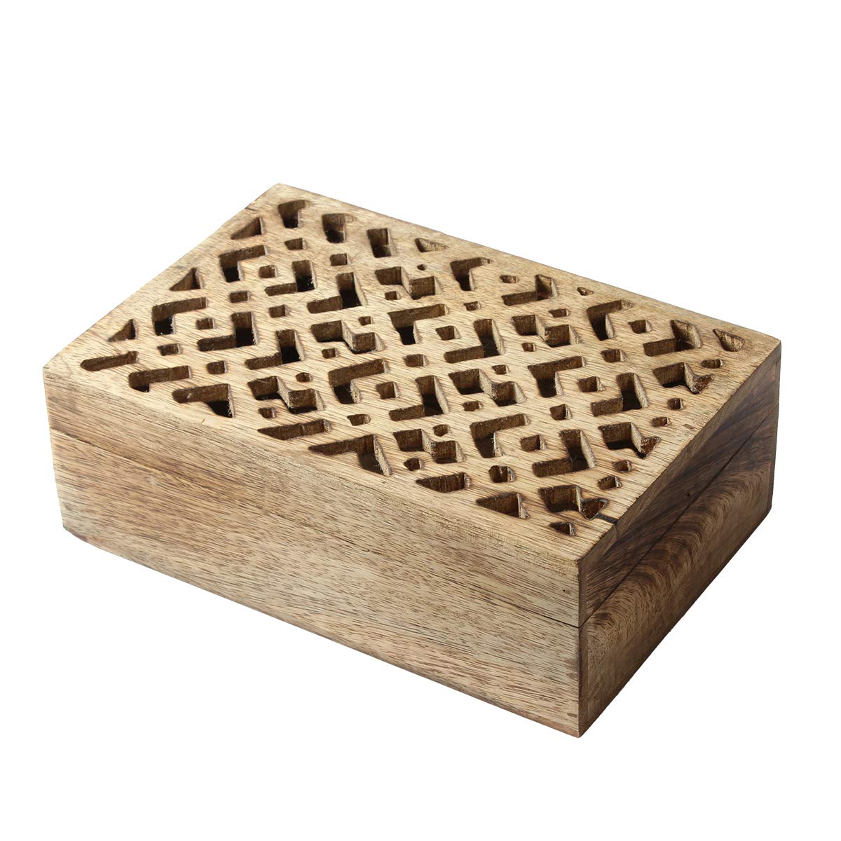 7x5 Inches Wooden Keepsake Box - Decorative Jewelry Organizer for Trinkets, Coins, Postcards, Watches | Perfect for Home Storage, Wedding Gifts & Memory Preservation